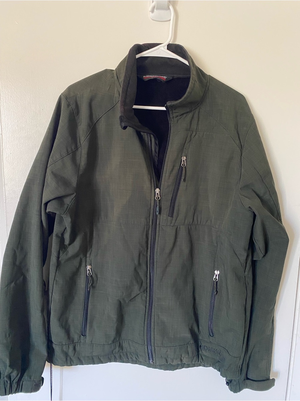 Vintage Double Diamond Olive Green Performance Softshell Jacket